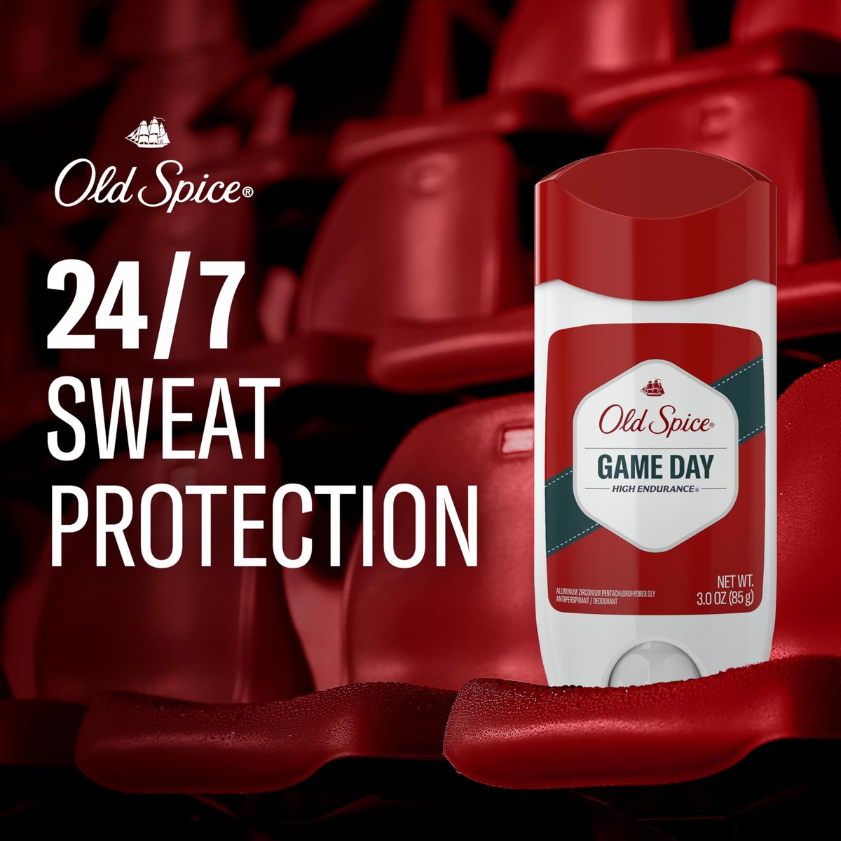 Old Spice High Endurance Antiperspirant & Deodorant for Men, Game Day Long Lasting Stick, 3 oz (Pack of 6) Avelisse