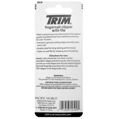 Trim Fingernail Steel Clipper with File (Pack of 6) - Professional Nail Care Tool