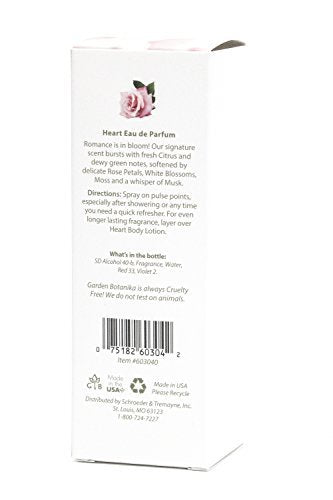 Garden Botanika Heart Eau De Parfum - Light Pink 3.2 Fl Oz | Long-Lasting Floral Fragrance Avelisse