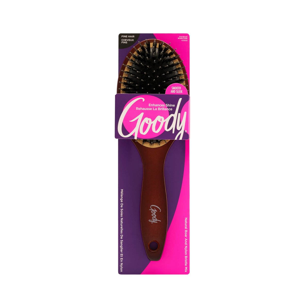 Goody Ceramic Hair Brush – Oval Cushion with Natural Boar & Nylon Bristles for Shine, Smoothness & Frizz Control – Pain-Free for All Hair Types - görsel 1