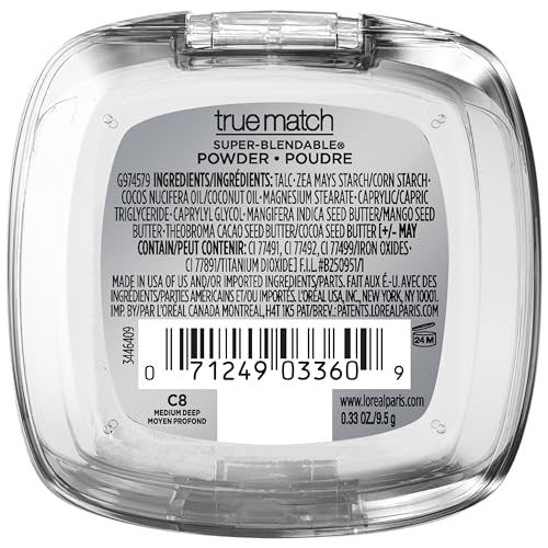 L'Oreal Paris True Match Super Blendable Oil Free Foundation Powder - C8 Medium Deep, 0.33 oz - görsel 14