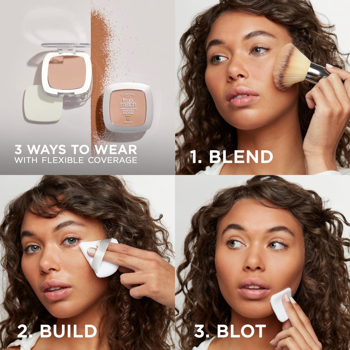 L'Oreal Paris True Match Super Blendable Oil Free Foundation Powder - C8 Medium Deep, 0.33 oz - görsel 7
