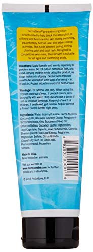 DERMASWIM Pre-Swim Lotion for Chlorine Protection – 8 fl oz | 97.5% Natural & Paraben-Free | Vitamin-Enriched with Aloe & Green Tea | Shields & Moisturizes Skin Before Swimming in Pools or Hot Tubs Avelisse