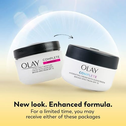 Olay Complete All Day UV Moisture Cream with Sunscreen SPF 15 for Normal Skin, 2 Fl Oz (Pack of 3) Avelisse
