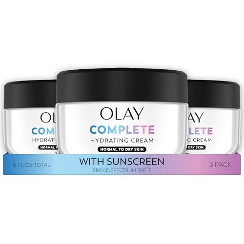 Olay Complete All Day UV Moisture Cream with Sunscreen SPF 15 for Normal Skin, 2 Fl Oz (Pack of 3) Avelisse
