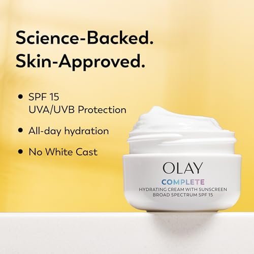Olay Complete All Day UV Moisture Cream with Sunscreen SPF 15 for Normal Skin, 2 Fl Oz (Pack of 3) Avelisse