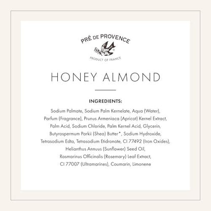 Pre de Provence Artisanal French Soap Bar - Honey Almond with Shea Butter, 8.8 oz Avelisse