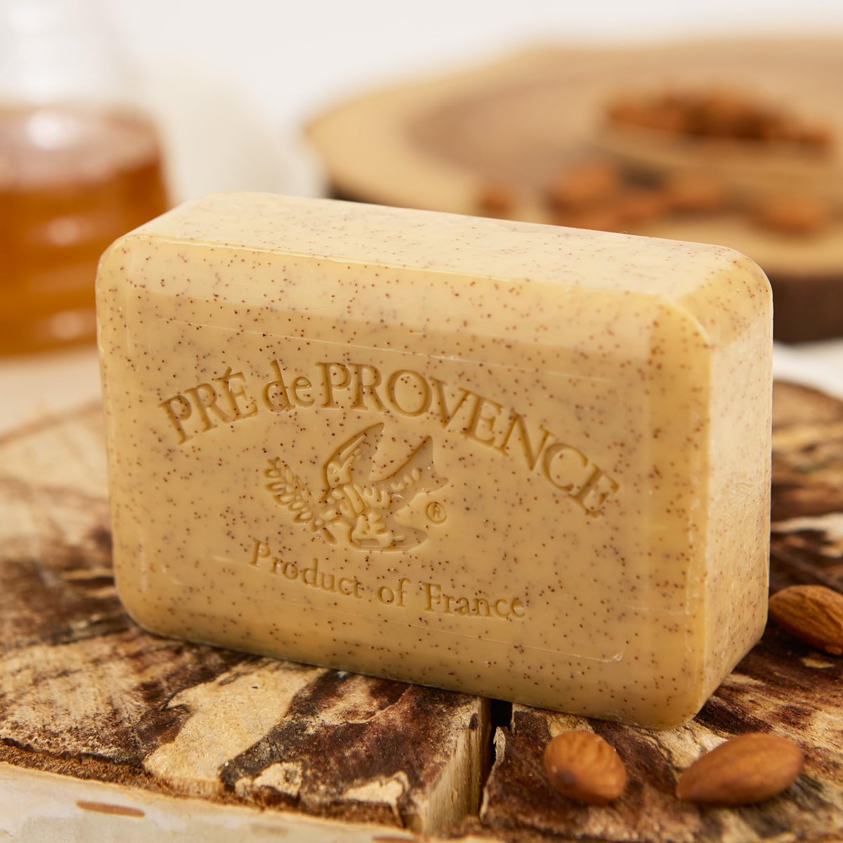 Pre de Provence Artisanal French Soap Bar - Honey Almond with Shea Butter, 8.8 oz Avelisse