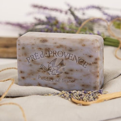 Pre de Provence Artisanal Soap Bar, Enriched with Organic Shea Butter, Natural French Skincare, Quad Milled for Rich Smooth Lather, Lavender, 8.8 Ounce Avelisse