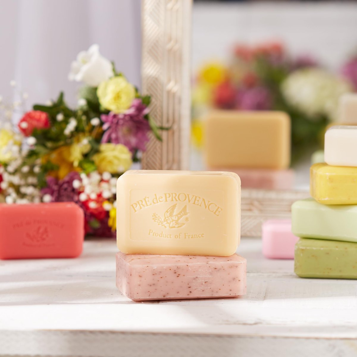 Pre de Provence Artisanal Soap Bar - Rose Petal, Enriched with Organic Shea Butter, 8.8 oz - görsel 13