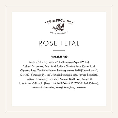 Pre de Provence Artisanal Soap Bar - Rose Petal, Enriched with Organic Shea Butter, 8.8 oz
