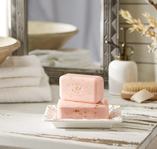 Pre de Provence Artisanal Soap Bar - Rose Petal, Enriched with Organic Shea Butter, 8.8 oz - görsel 8
