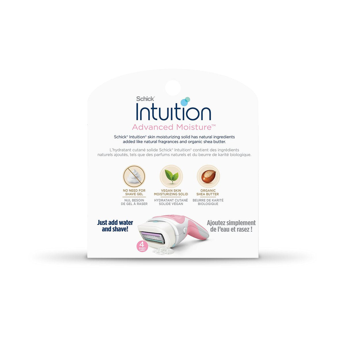 Schick Intuition Advanced Moisture Razor Refill Cartridges for Women – 6 Count, Organic Shea Butter Avelisse