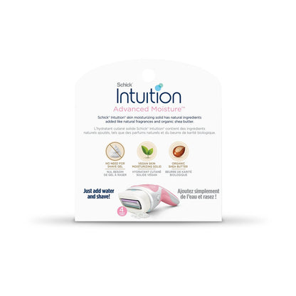 Schick Intuition Advanced Moisture Razor Refill Cartridges for Women – 6 Count, Organic Shea Butter Avelisse
