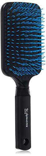 Scalpmaster Hair Extension Cushion Paddle Brush – 10 Inch, Black Rubber Cushion for Gentle Detangling - görsel 2