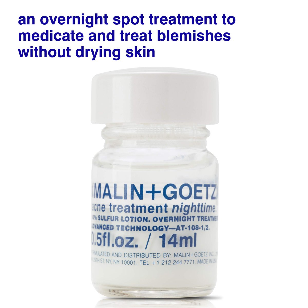 MALIN+GOETZ Acne Treatment Nighttime Overnight Spot Treatment - 10% Sulfur & Salicylic Acid, Vegan & Cruelty-Free (0.5 Fl Oz) Avelisse