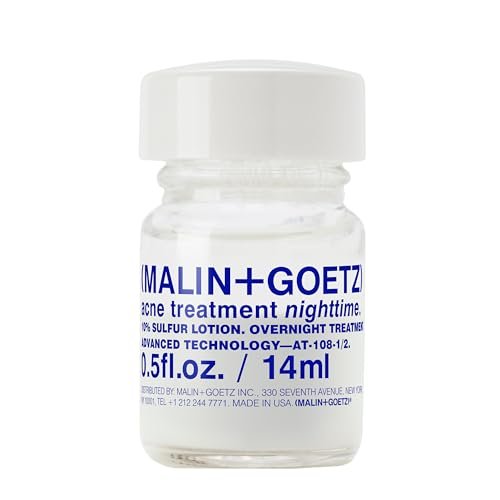 MALIN+GOETZ Acne Treatment Nighttime Overnight Spot Treatment - 10% Sulfur & Salicylic Acid, Vegan & Cruelty-Free (0.5 Fl Oz) Avelisse