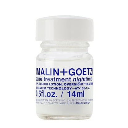 MALIN+GOETZ Acne Treatment Nighttime Overnight Spot Treatment - 10% Sulfur & Salicylic Acid, Vegan & Cruelty-Free (0.5 Fl Oz) Avelisse