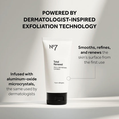 No7 Microdermabrasion Total Renewal Face Scrub – Exfoliating Face Wash & Dark Spot Corrector for Sensitive Skin Avelisse