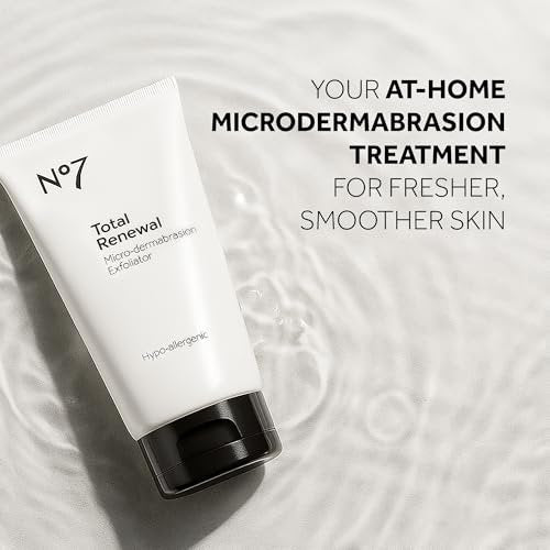 No7 Microdermabrasion Total Renewal Face Scrub – Exfoliating Face Wash & Dark Spot Corrector for Sensitive Skin Avelisse