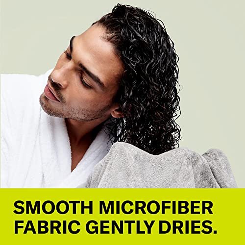 DevaCurl Microfiber Anti-Frizz Hair Towel – Gently Dries Curly Hair – Gray, 20x39 Inch Avelisse