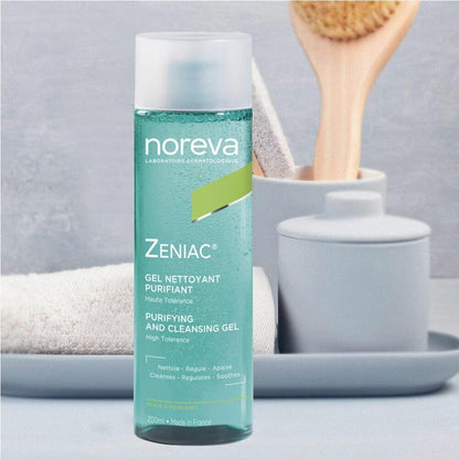 Noreva ZENIAC Gel – Soothing and Cleansing Gel for Sensitive Skin, 7 Fl Oz