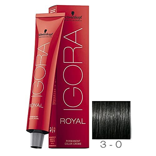 Schwarzkopf Professional Igora Royal Permanent Color Creme 3-0 Dark Brown 60g - görsel 4