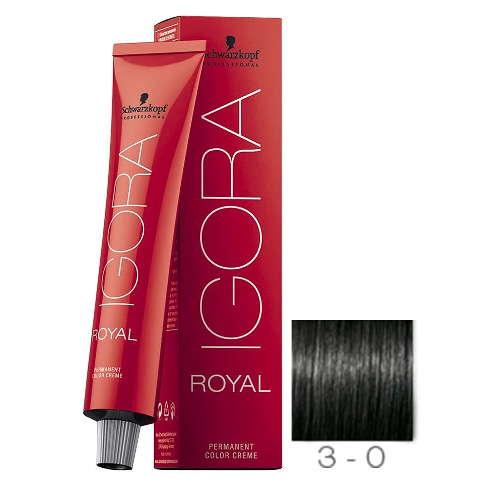 Schwarzkopf Professional Igora Royal Permanent Color Creme 3-0 Dark Brown 60g - görsel 3