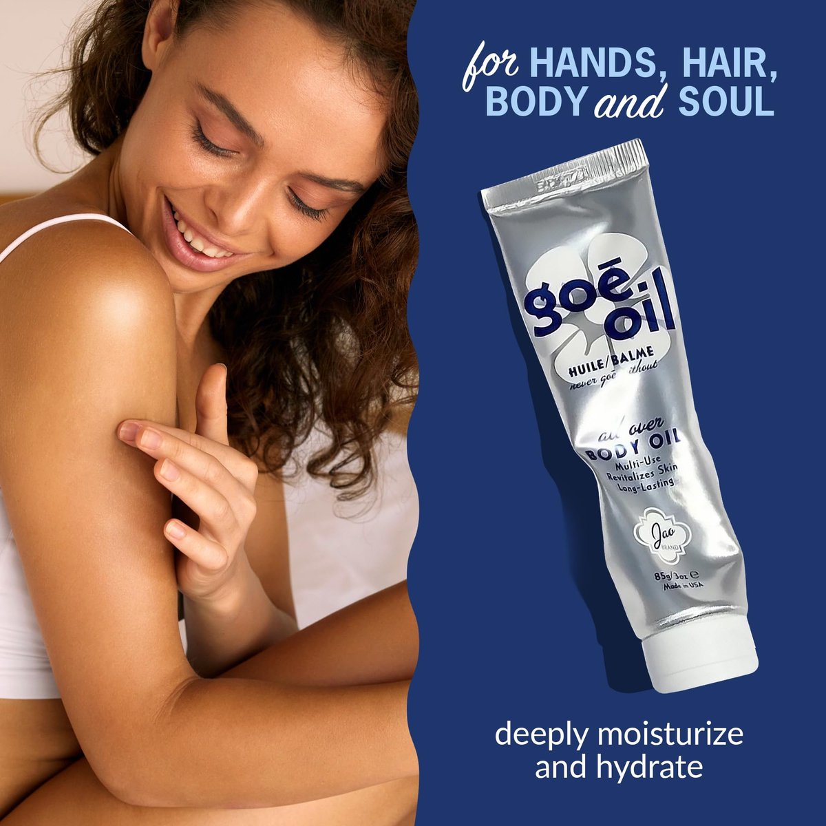 Jao Goē Oil | All Over Hand, Face & Body Oil | Intensive Plant-Based Moisturizer & Hydrator | 3 oz Avelisse