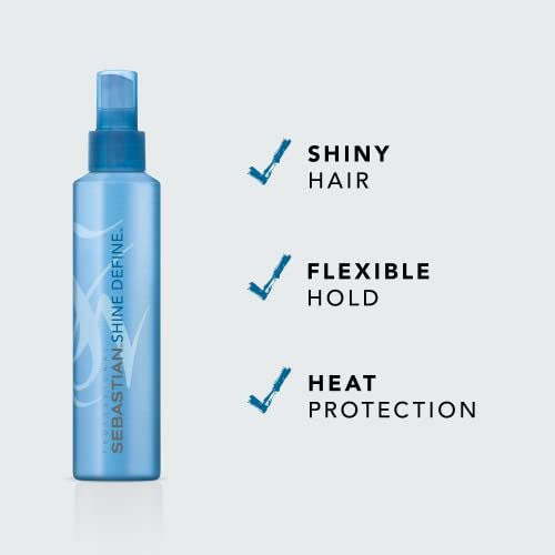 Sebastian Professional Shine Define Flexible Hold Hairspray with Heat Protection, 6.7 oz Avelisse