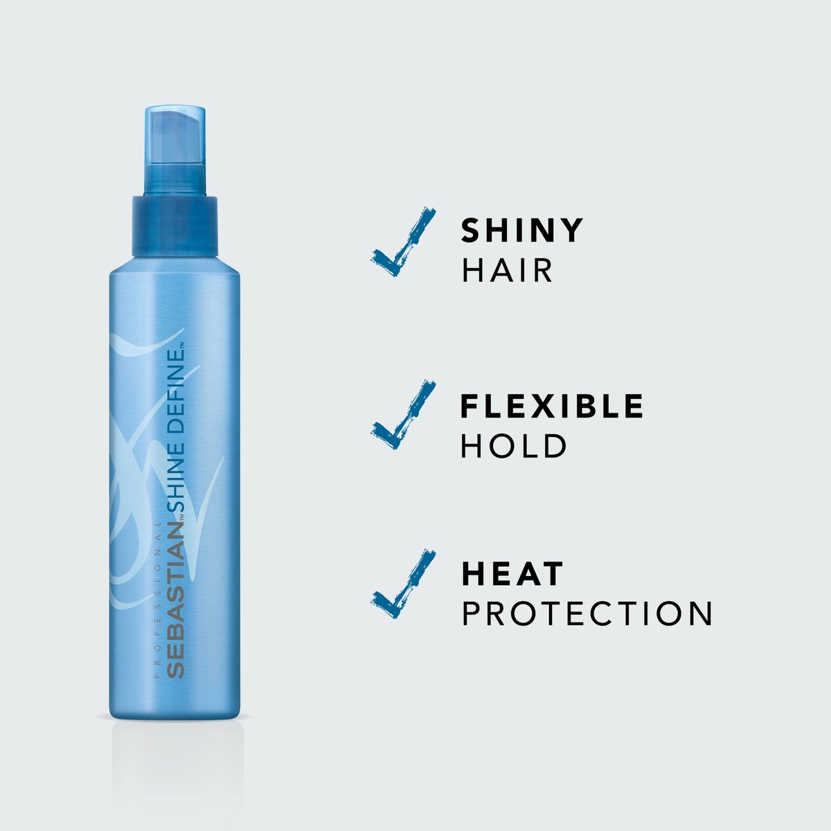 Sebastian Professional Shine Define Flexible Hold Hairspray with Heat Protection, 6.7 oz Avelisse