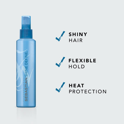 Sebastian Professional Shine Define Flexible Hold Hairspray with Heat Protection, 6.7 oz Avelisse