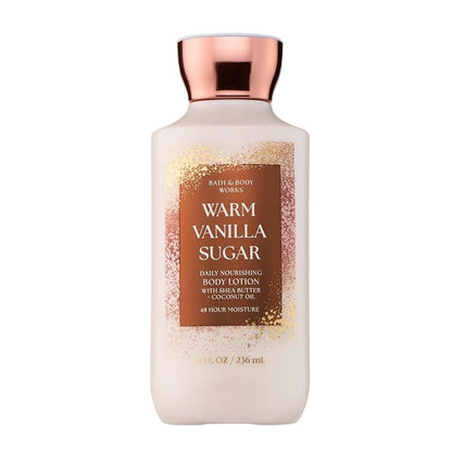 Bath & Body Works Warm Vanilla Sugar Body Lotion - Lightweight Daily Moisturizer with Shea Butter & Coconut Oil, 8 oz