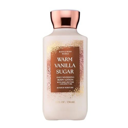 Bath & Body Works Warm Vanilla Sugar Body Lotion - Lightweight Daily Moisturizer with Shea Butter & Coconut Oil, 8 oz