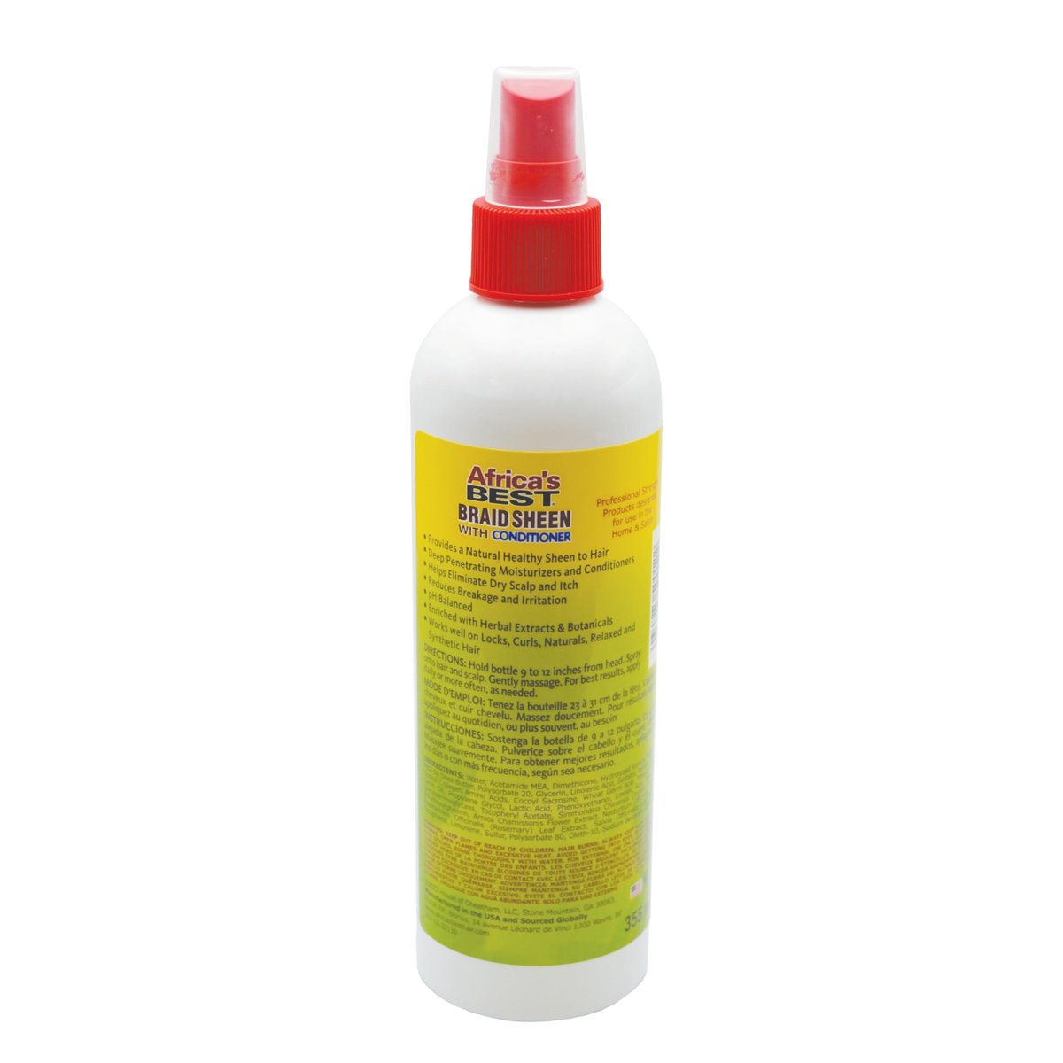 Africa's Best Braid Sheen Spray with Conditioner - 12 oz - Green - görsel 3