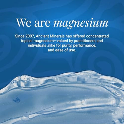 Ancient Minerals Magnesium Gel - Pure Zechstein Magnesium Chloride - 8 oz for Topical Massage & Skin Application Avelisse