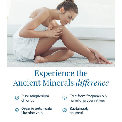 Ancient Minerals Magnesium Gel - Pure Zechstein Magnesium Chloride - 8 oz for Topical Massage & Skin Application Avelisse