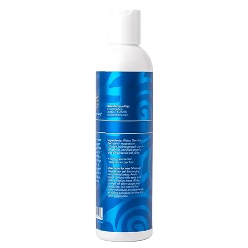 Ancient Minerals Magnesium Gel - Pure Zechstein Magnesium Chloride - 8 oz for Topical Massage & Skin Application Avelisse