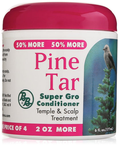Pine Tar Super Gro Hair and Scalp Bonus, 6 Ounce