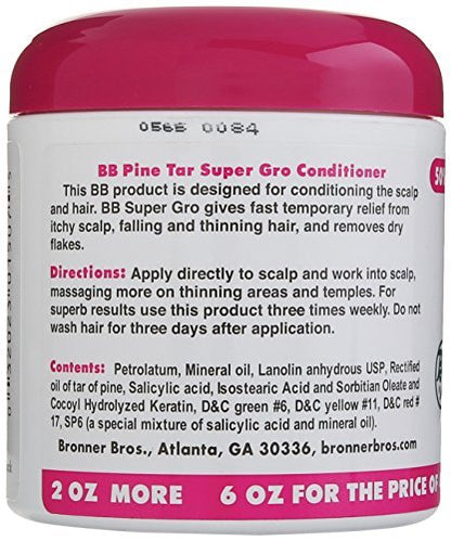 Pine Tar Super Gro Hair and Scalp Bonus, 6 Ounce