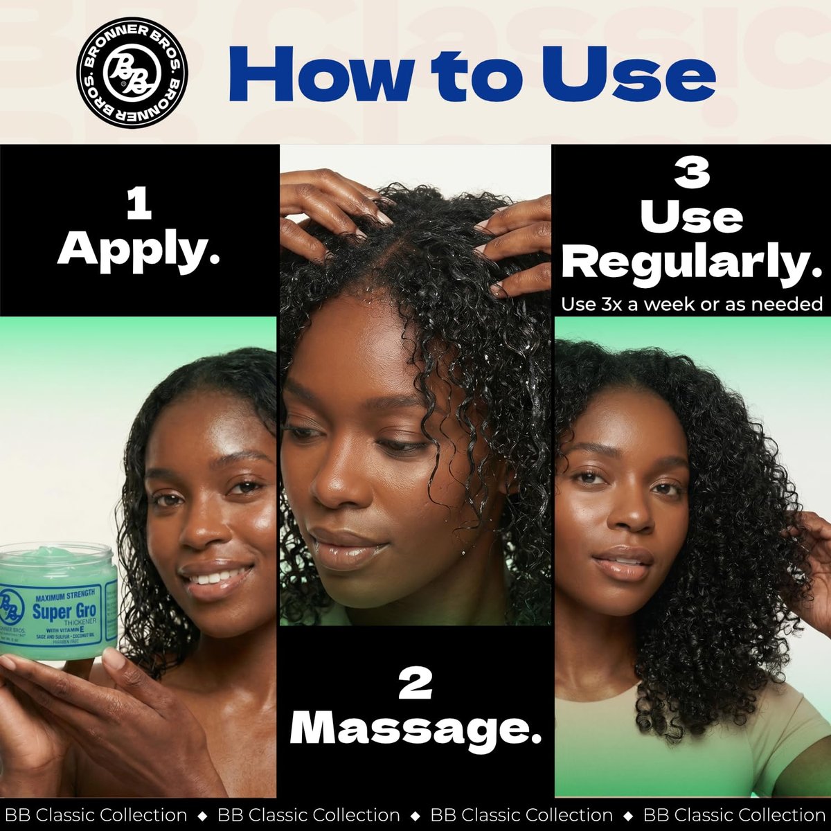 Bronner Bros BB Super Gro Max Maximum Strength Hair Dress & Scalp Treatment, Moisturizing Grease for Dry Scalp & Breakage Support, with Coconut Oil, Vitamins, Sage & Sulfur, For All Hair Types, 6 oz - görsel 11