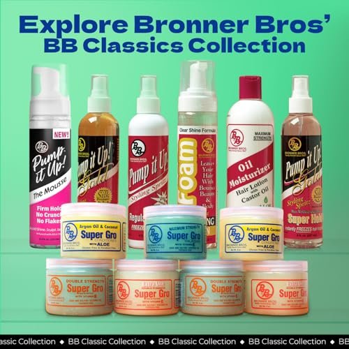 Bronner Bros BB Super Gro Max Maximum Strength Hair Dress & Scalp Treatment, Moisturizing Grease for Dry Scalp & Breakage Support, with Coconut Oil, Vitamins, Sage & Sulfur, For All Hair Types, 6 oz - görsel 16