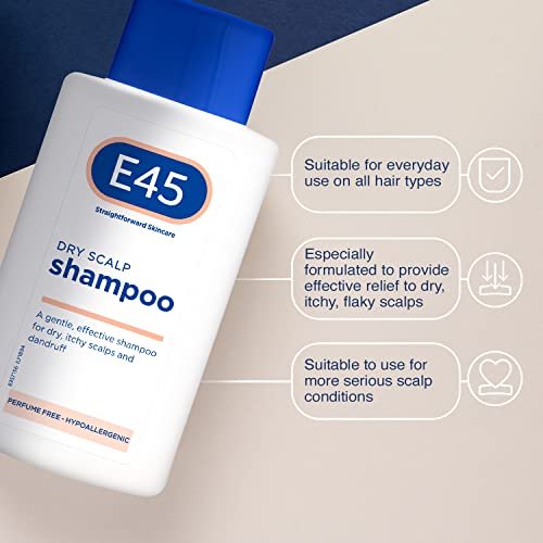 E45 Dermatological Dry Scalp Shampoo 200ml – Soothing Relief for Sensitive Scalps Avelisse