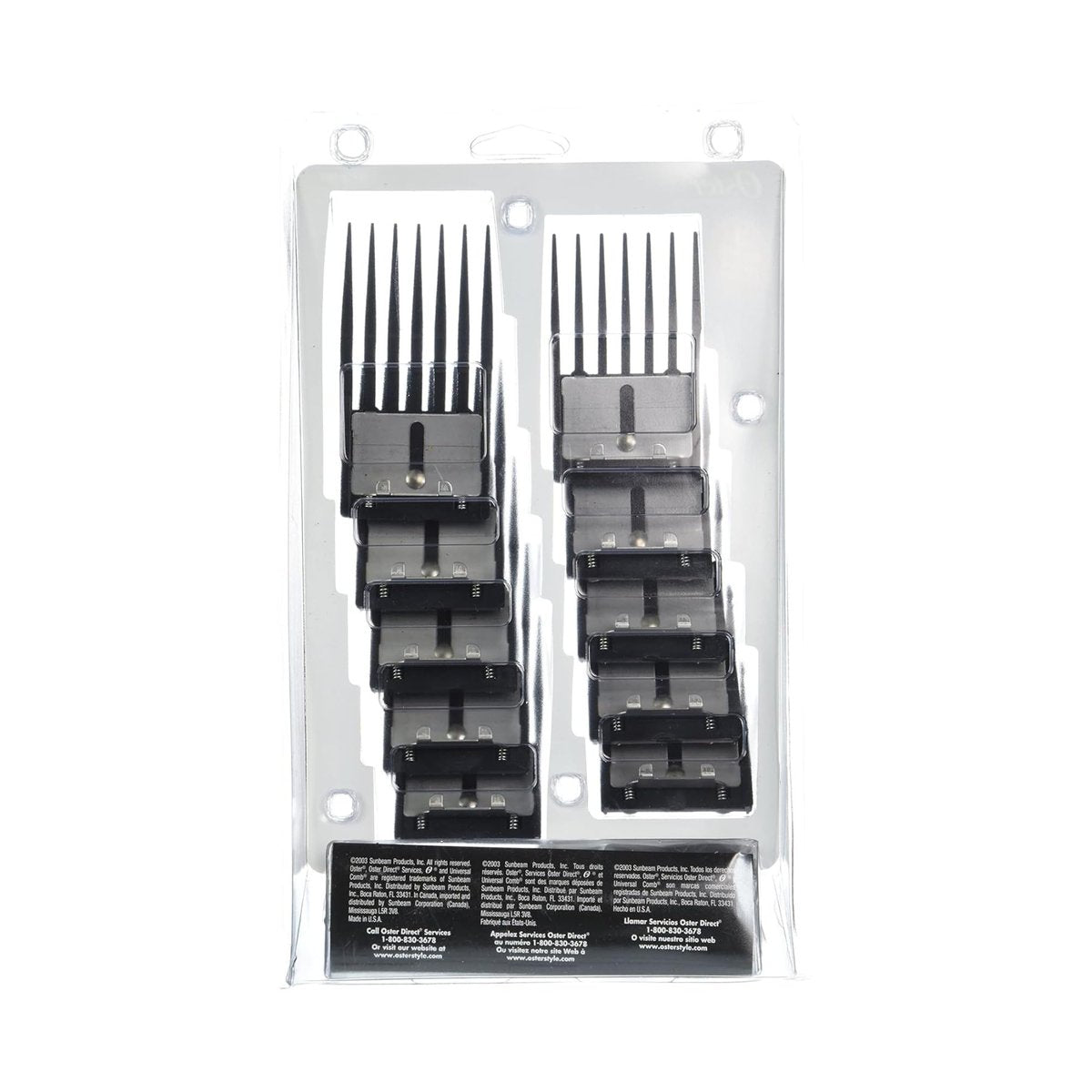 Oster Professional Universal Combs Pouch Set - 10 Piece Clipper Comb Guide Kit Avelisse