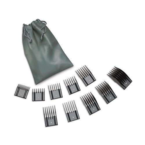 Oster Professional Universal Combs Pouch Set - 10 Piece Clipper Comb Guide Kit Avelisse