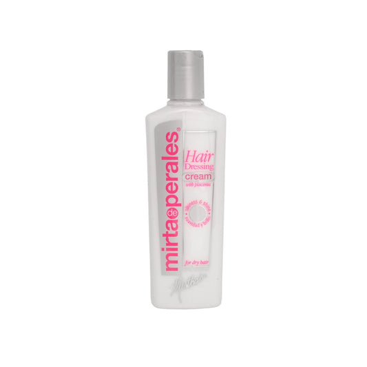 Mirta De Perales Cream Hairdressing with Placenta for Dry, Dull & Frizz-Prone Hair - Daily Styling Cream with Soy Placenta Extract & Mineral Oil - Restores Softness, Shine, Smoothness & Protection (8 oz) Avelisse