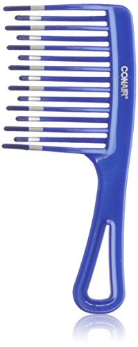 Conair Comb Detangle - Blue, Plastic Detangling Comb for Smooth Hair - görsel 2