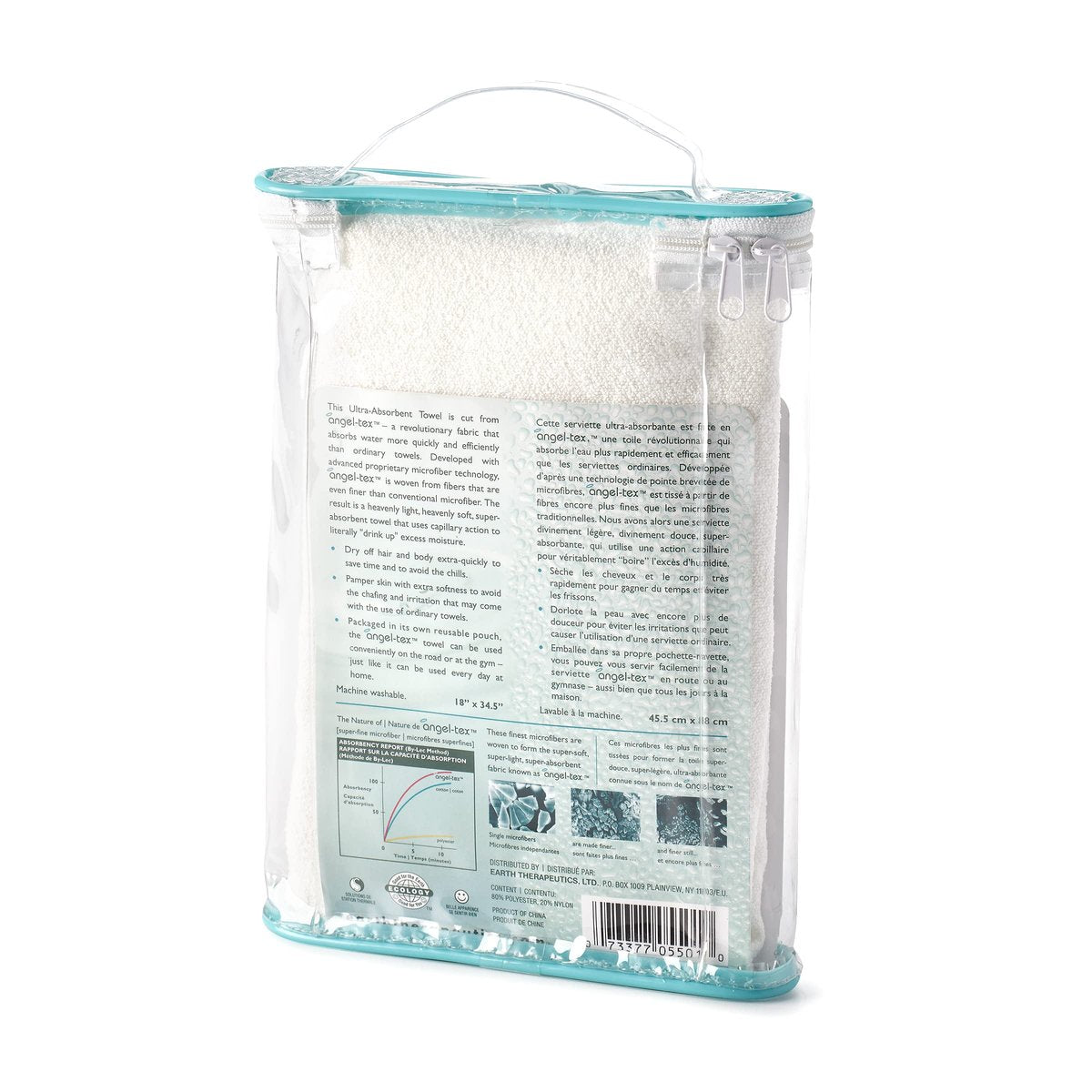 Ultra-Absorbent Quick-Dry Hair & Body Towel – Natural, 18" x 34.5" - görsel 4
