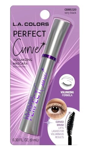 L.A. COLORS Perfect Curved Mascara - Black, 0.16 oz - Volumizing & Curling Formula - görsel 2