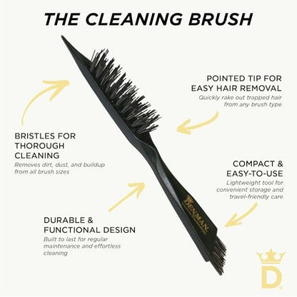 Denman DBC1 Hairbrush Cleaning Brush - Effortless Hairbrush Cleaner for All Brush Types Avelisse
